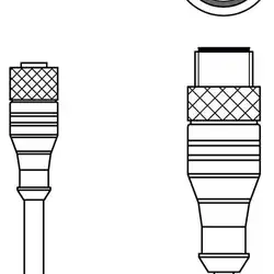 Соединительный кабель Leuze Electronic K-DS M8A-M12A-4P-0,3m-PVC