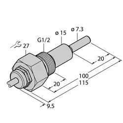 Датчик потока TURCK FCS-G1/2A4-NAEX/AL100
