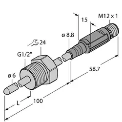 Датчик температуры TURCK TTM150C-206A-G1/2-LI6-H1140-L050-50/150C