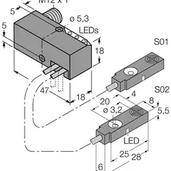 Индуктивный датчик TURCK BI2-Q5.5-0.27-BS-2AP6X3-H1141/S34