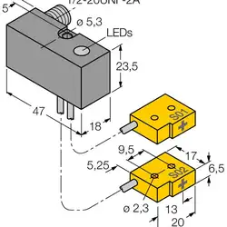 Индуктивный датчик TURCK NI2-Q6.5-ADZ32-0.1-FSB5.4X4/S304