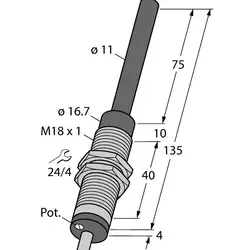 Индуктивный датчик TURCK WI70-M18-LIU5