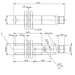 Оптический датчик Balluff BLE 18KF-PA-1LT-S4-C