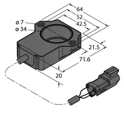 Энкодер TURCK RI120P1-QR20-LU4X2-0.15-DT04-3P