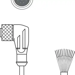 Разъем с кабелем Leuze Electronic KD U-M23-CW-P1-100