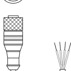 Разъем с кабелем Leuze Electronic KD U-M12-4A-P1-020-DP