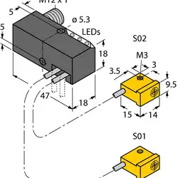 Индуктивный датчик TURCK NI2-Q9.5-AP6-0.15-FS4.4X3/S304
