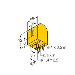 Индуктивный щелевой датчик TURCK SI2-K08-Y1