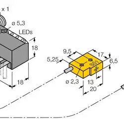 Индуктивный датчик TURCK NI2-Q6.5-AP6-0.15-FS4.4X3/S304