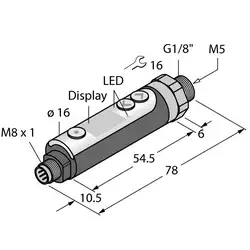 Датчик давления TURCK PK010R-P13-2UP8X-V1141