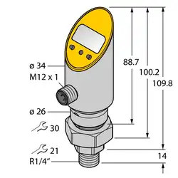 Датчик давления TURCK PS010A-510-LI2UPN8X-H1141