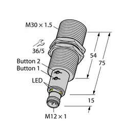 Ультразвуковой датчик TURCK RU130U-M30E-2UP8X2T-H1151
