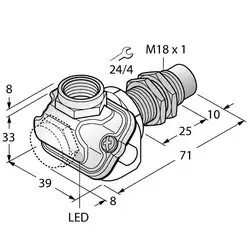 Индуктивный датчик TURCK NI10-EM18WDTC-Y1X