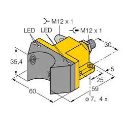 Индуктивный датчик TURCK NI4-DSU35-2ASI2X4-H1140