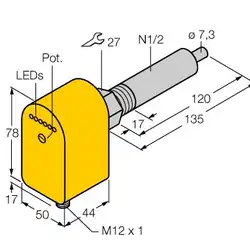 Датчик потока TURCK FCS-N1/2A4P-AP8X-H1141/L120