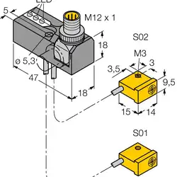 Индуктивный датчик TURCK NI2-Q9.5-0.1-BDS-2AP6X3-H1141/S34