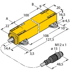 Датчик линейных перемещений TURCK LI100P1-Q17LM1-LU4X2-0.3-RS5/S97