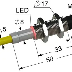 Индуктивный датчик Мега-К PS2-12M50-8N21-Z