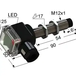 Индуктивный датчик Мега-К VB2-12M90-4N72-B