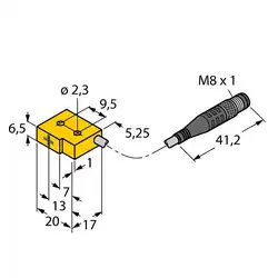 Индуктивный датчик TURCK BI1-Q6.5-AP6-0.4-PSG3M/S34