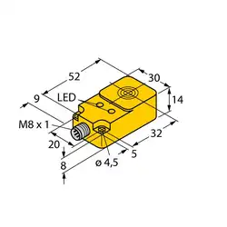Индуктивный датчик TURCK BI10-Q14-AP68X2LD-V1131