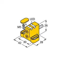 Индуктивный датчик TURCK NI4-DSC26-2Y1X2