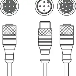 Y-образный разветвитель Leuze Electronic K-Y1 M12A-20m-M12A-S-PUR