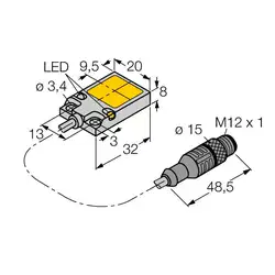Индуктивный датчик TURCK BI8U-Q08-AP6X2-0.6-RS4/S1160