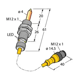 Магнитный датчик TURCK NIMFE-EM12/4.0L61-UP6X-0.3XYE-RS4/S1182