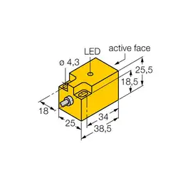 Индуктивный датчик TURCK NI10-Q25-AN6X