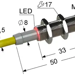 Индуктивный датчик Мега-К PS2-12M50-4B11-Z