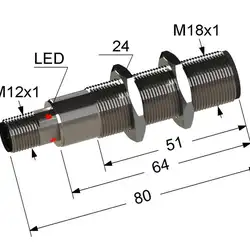 Оптический лазерный датчик VB3C-18M80-TRL5000B131-C4-H