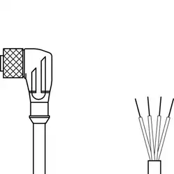 Разъем с кабелем Leuze Electronic KD U-M8-4W-V1-020-DP