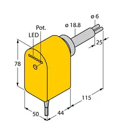 Датчик потока TURCK FCS-HA2P-VRX/230VAC/AL115