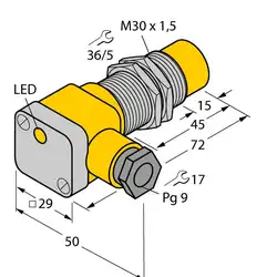 Индуктивный датчик TURCK NI15-G30SK-Y1X