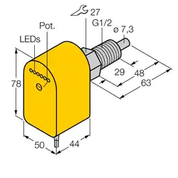 Датчик потока TURCK FCS-GL1/2A4P-VRX/230VAC