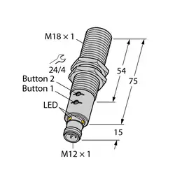 Ультразвуковой датчик TURCK RU40U-EM18E-LIU2PN8X2T-H1151/3GD