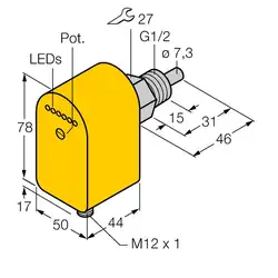 Датчик потока TURCK FCS-G1/2A4P-LIX-H1141