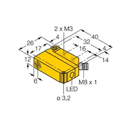 Индуктивный датчик TURCK BI5U-Q12-AP6X2-V1131