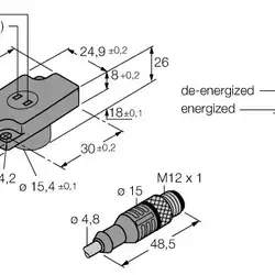 Индуктивный датчик TURCK NI1.5-KSR26R-2AD4X2-0.2-RS4.4T/S34