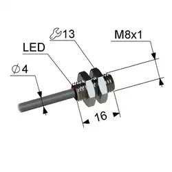 Индуктивный датчик Мега-К PS2-08M16-2B11-K