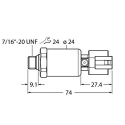 Датчик давления TURCK PT100R-2105-I2-DT043P