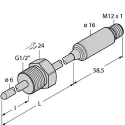 Датчик температуры TURCK TTMS-206A-G1/2-LI6-H1140-L250-0/500