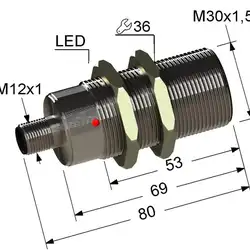 Индуктивный датчик Мега-К VB2-30M80-10B84-C27