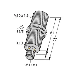 Индуктивный датчик TURCK BI10NF-EM30HE-AN6X2-H1141