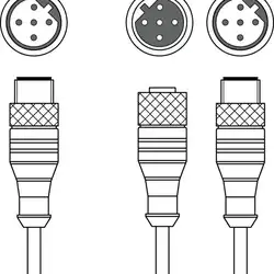 Y-образный разветвитель Leuze Electronic K-YPB M12A-5m-M12A-S-PUR