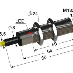 Индуктивный датчик с аналоговым выходом Мега-К PS2D-18M80-5B91-Z
