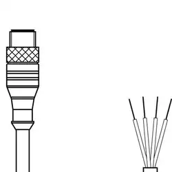Разъем с кабелем Leuze Electronic KS U-M8-4A-P1-020
