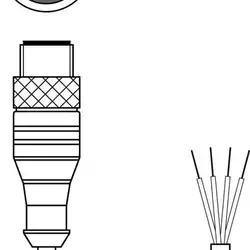 Разъем с кабелем Leuze Electronic KS U-M12-4A-V1-020