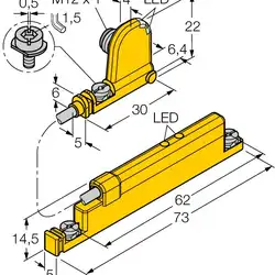 Магнитный датчик TURCK WIM45-UNTL-0.3-BIM-UNT-LUAP6X4-H1141